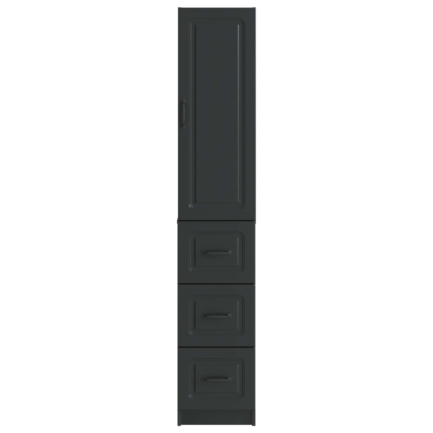 Skapsett 2 pcs Svart 33 x 34,5 x 87 cm Konstruert tre
