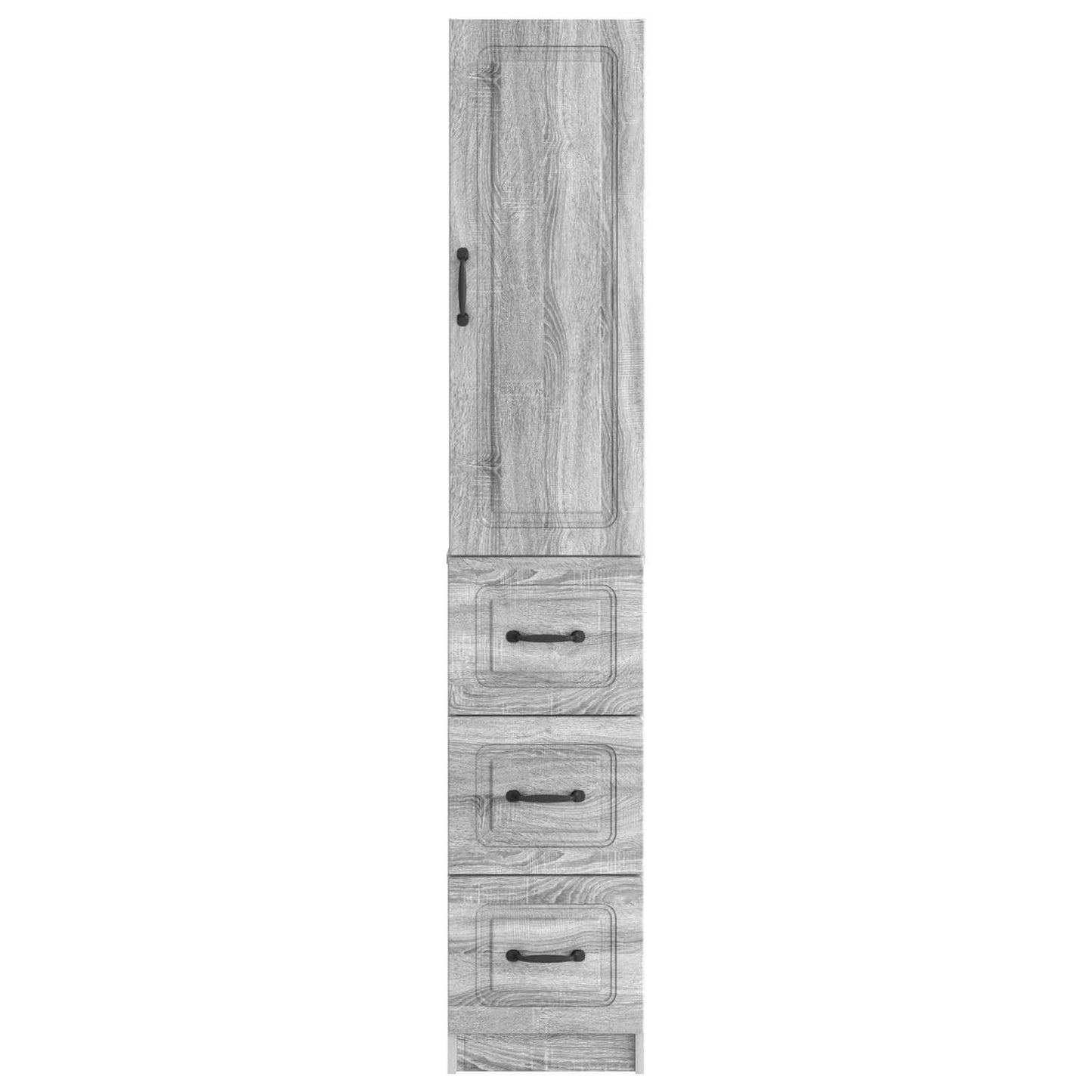 Skapsett 2 pcs Grå Sonoma 33 x 34,5 x 87 cm Konstruert tre