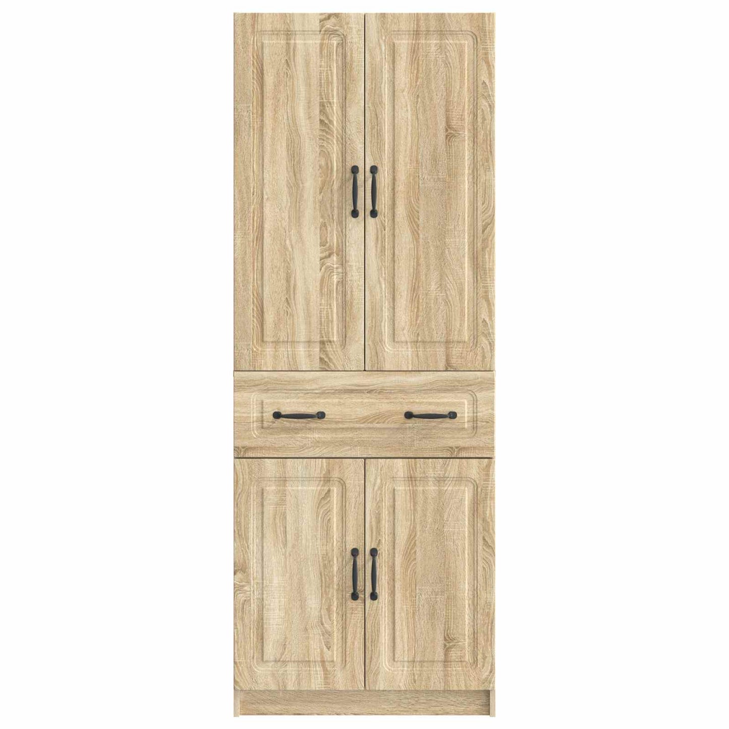 Skapsett 2 pcs Sonoma eik Konstruert tre