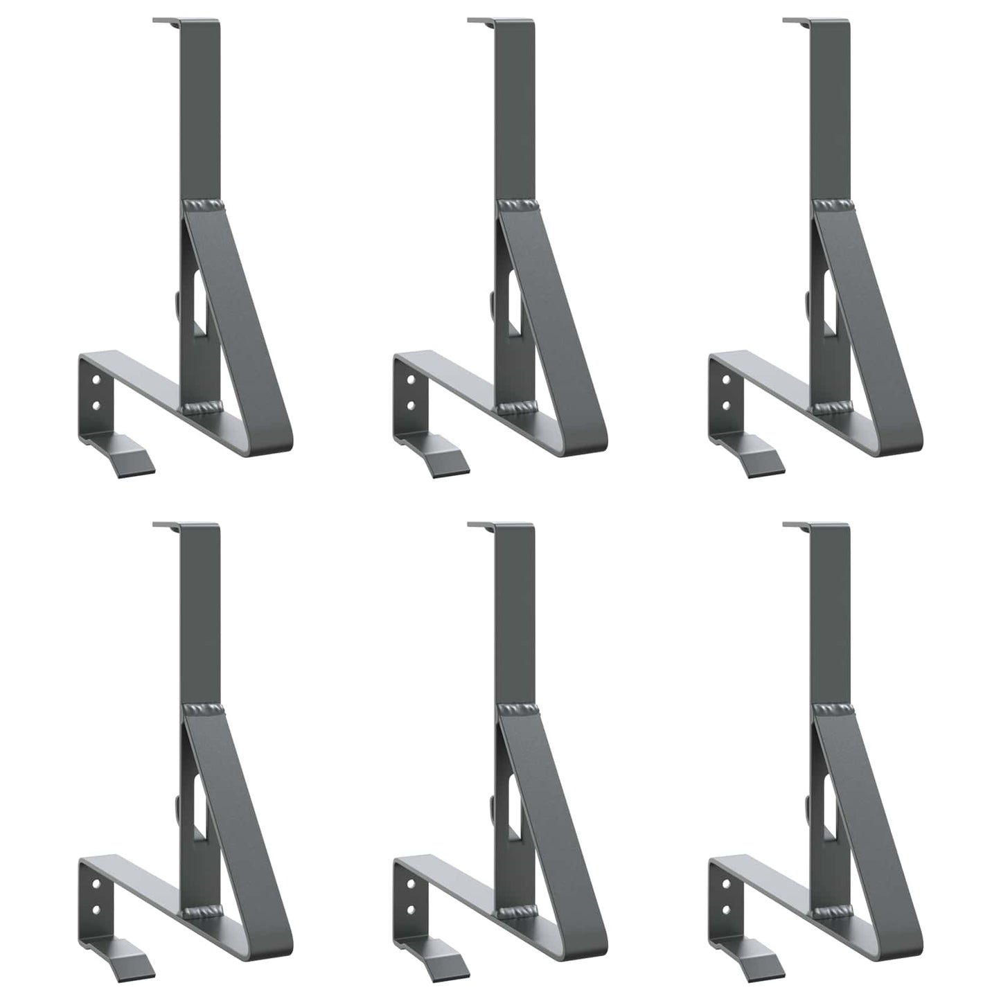 Snøbeskyttelsesstøtte 6 pcs Antrasitt 29,5 x 3 x 34,5 cm Stål