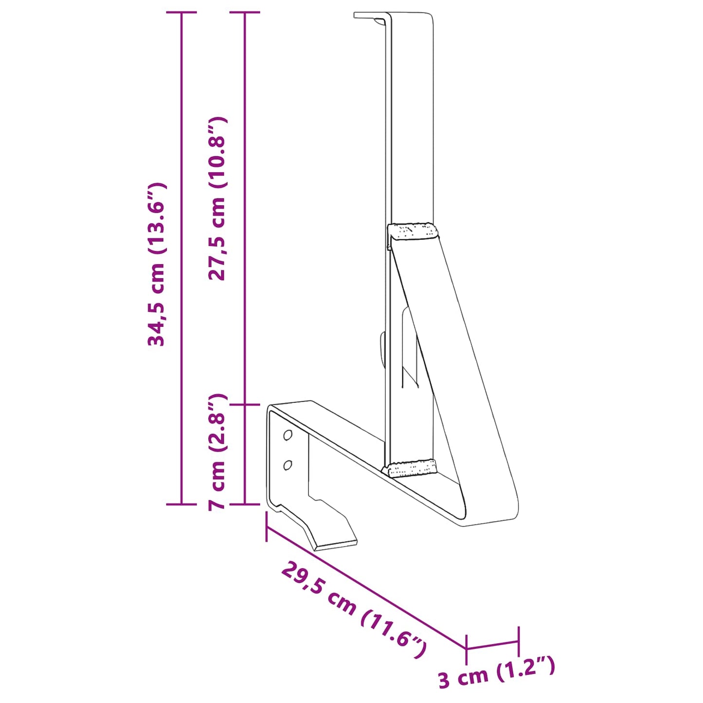 Snøbeskyttelsesstøtte 12 pcs Antrasitt 29,5 x 3 x 34,5 cm Stål vidaXL