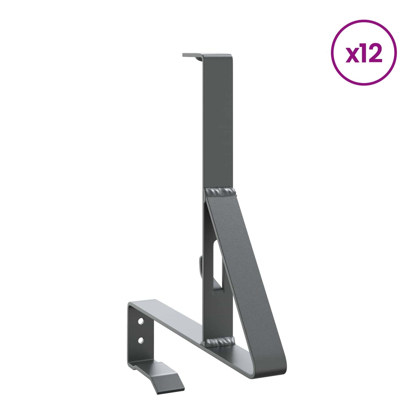 Snøbeskyttelsesstøtte 12 pcs Antrasitt 29,5 x 3 x 34,5 cm Stål