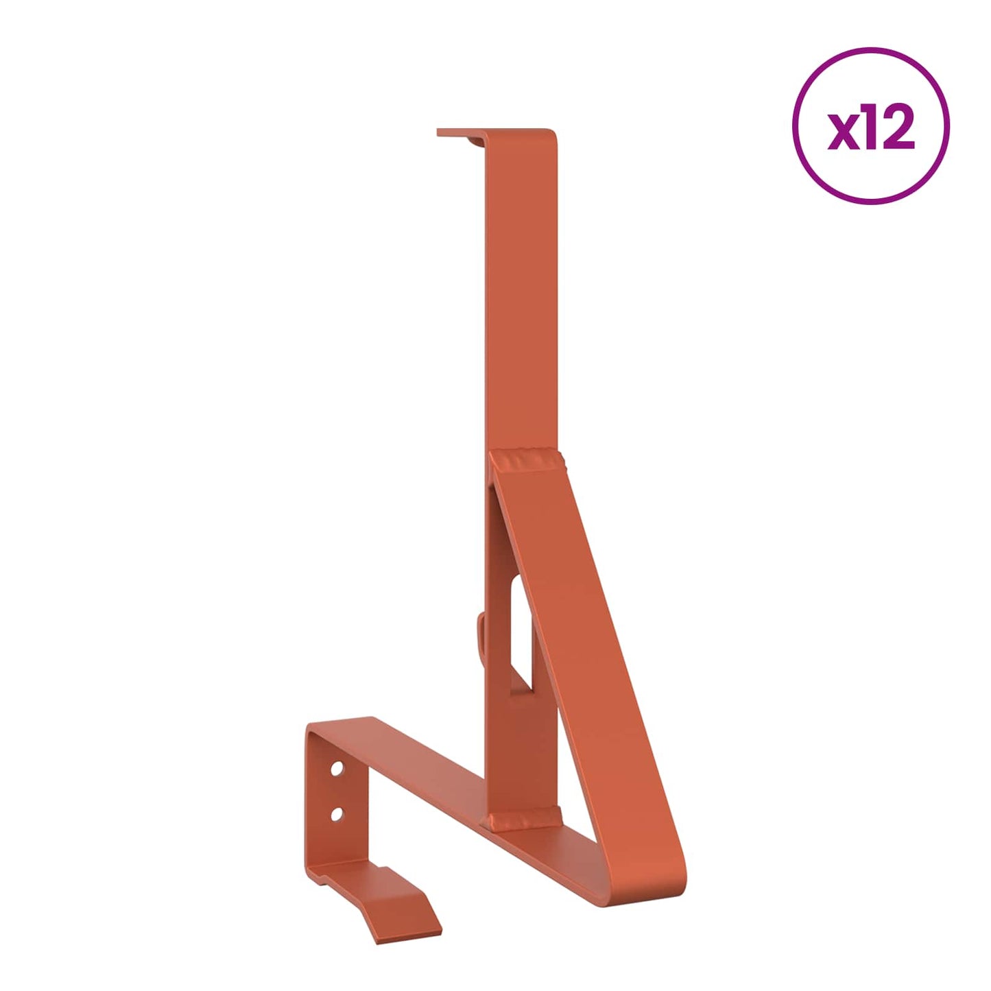 Snøbeskyttelsesstøtte 12 pcs Rød 29,5 x 3 x 34,5 cm Stål