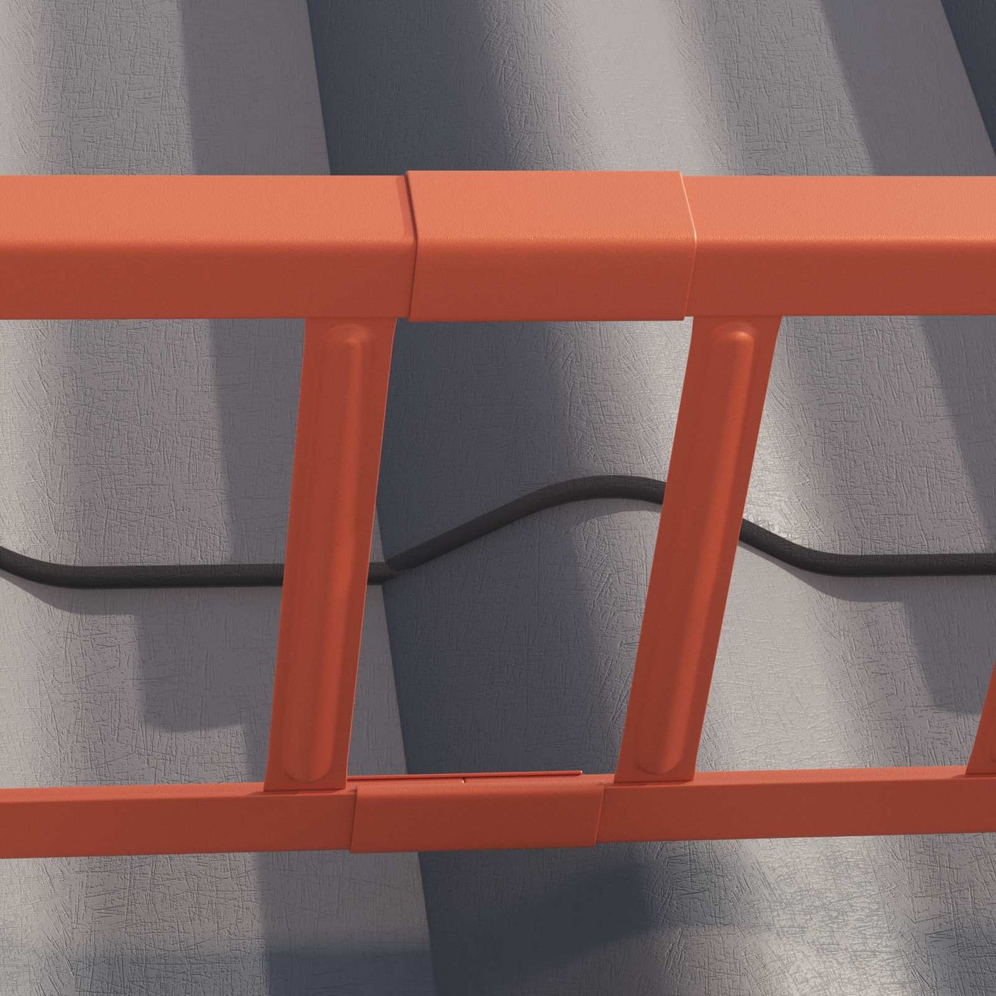 Tak snøfanger Rød 100 x 2,5 x 20 cm Stål vidaXL