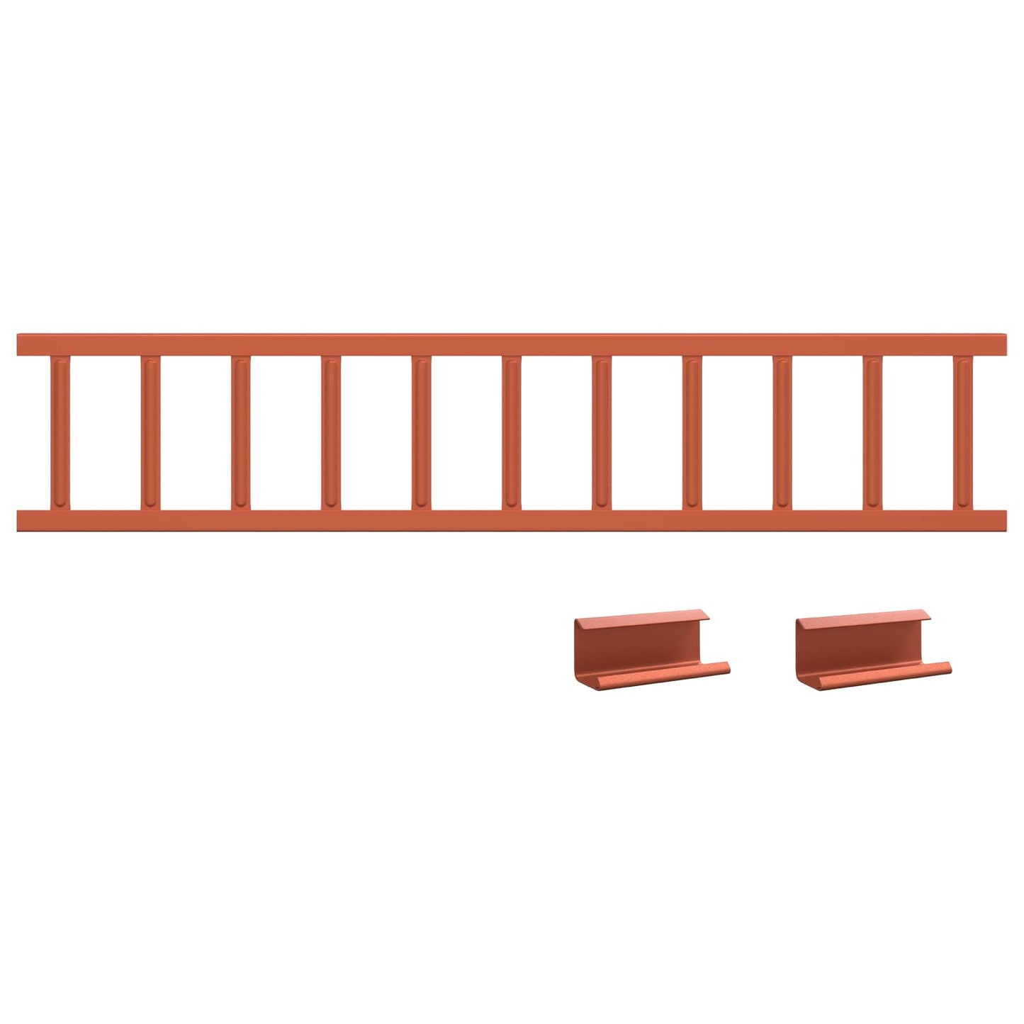 Tak snøfanger Rød 100 x 2,5 x 20 cm Stål vidaXL