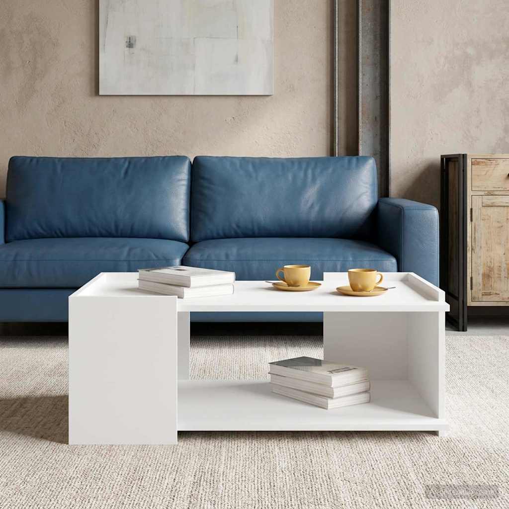 Kaffebord Hvit 90 x 50 x 33 cm Konstruert tre