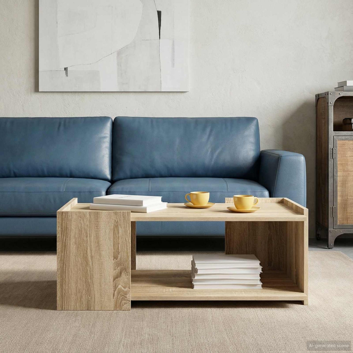 Kaffebord Sonoma eik 90 x 50 x 33 cm Konstruert tre
