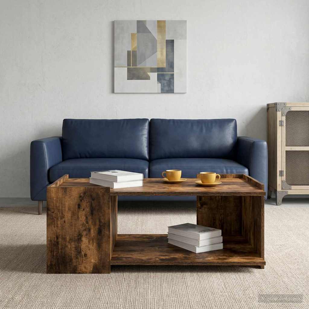 Kaffebord Røkt Eik 90 x 50 x 33 cm Konstruert tre