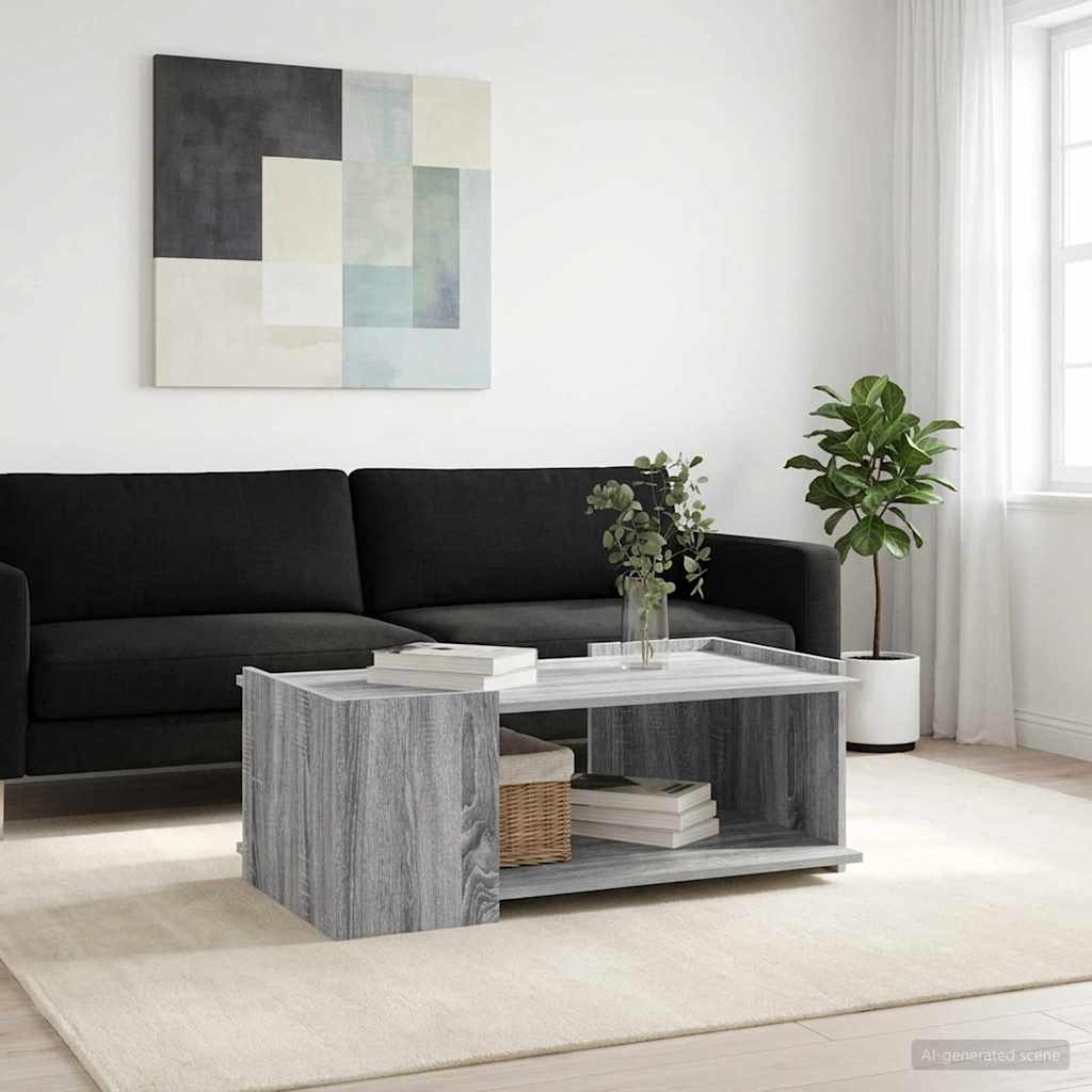 Kaffebord Grå sonoma 90 x 50 x 33 cm Konstruert tre