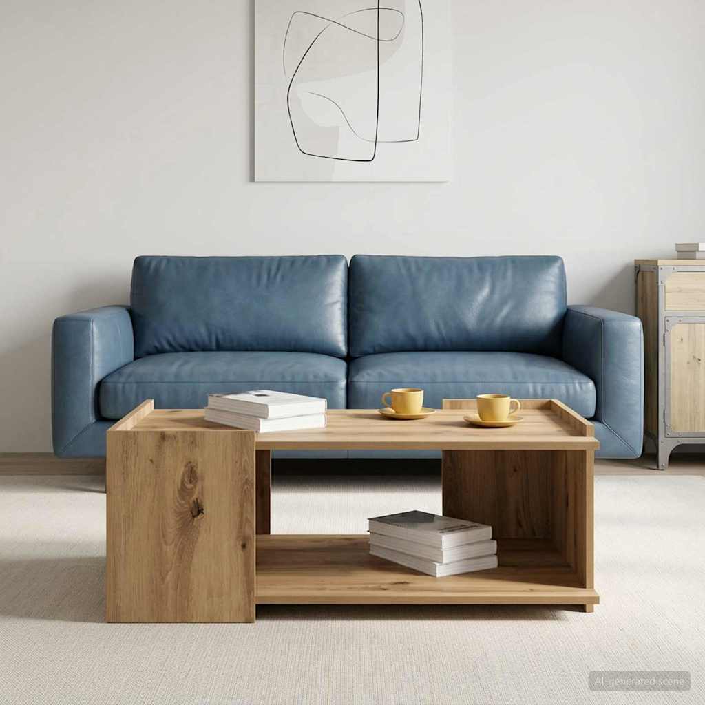 Kaffebord Artisan eik 90 x 50 x 33 cm Konstruert tre