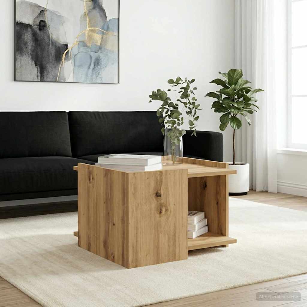 Kaffebord Artisan eik 50,5 x 50 x 33 cm Konstruert tre