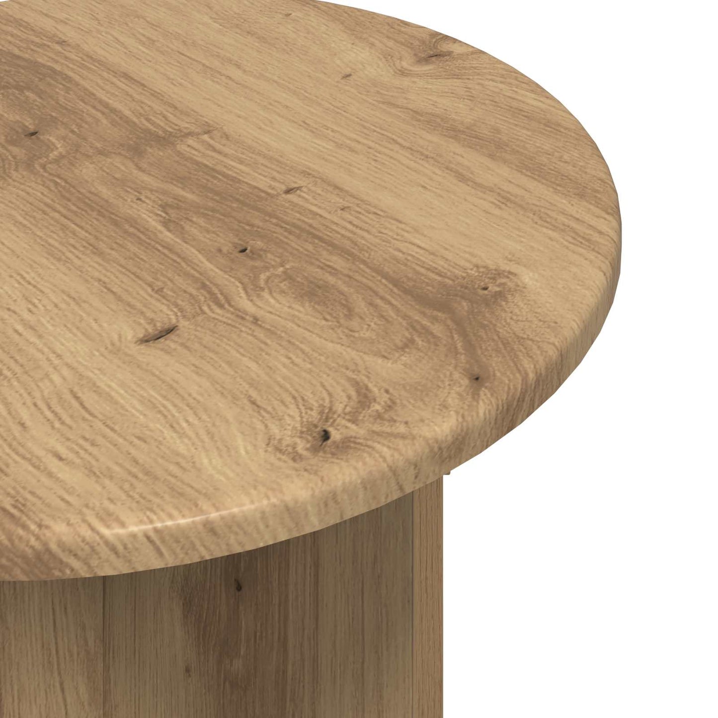 Sidebordssett 2 stk. Artisan eik Ø 45 x 45 cm Konstruert tre