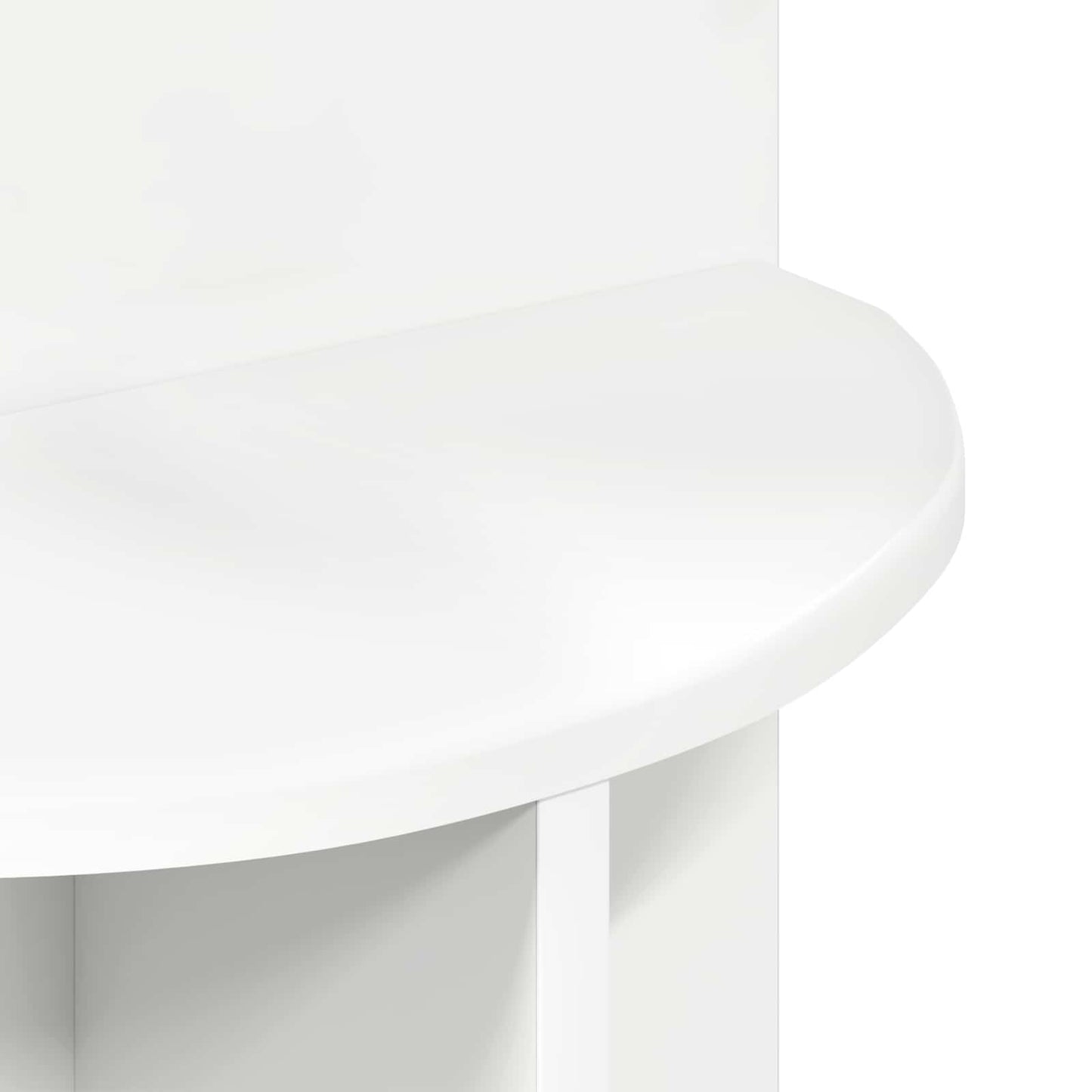 Sidetabell med lagring Hvit Ø 39,5 x 55 cm Konstruert tre