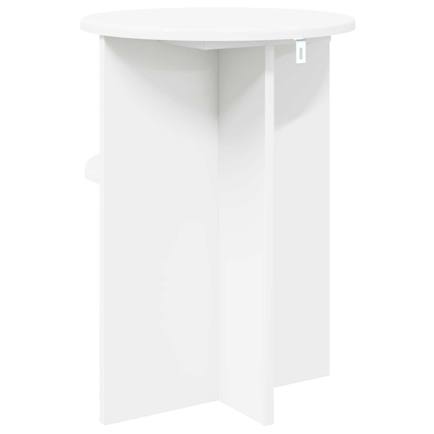 Sidetabell med lagring Hvit Ø 39,5 x 55 cm Konstruert tre