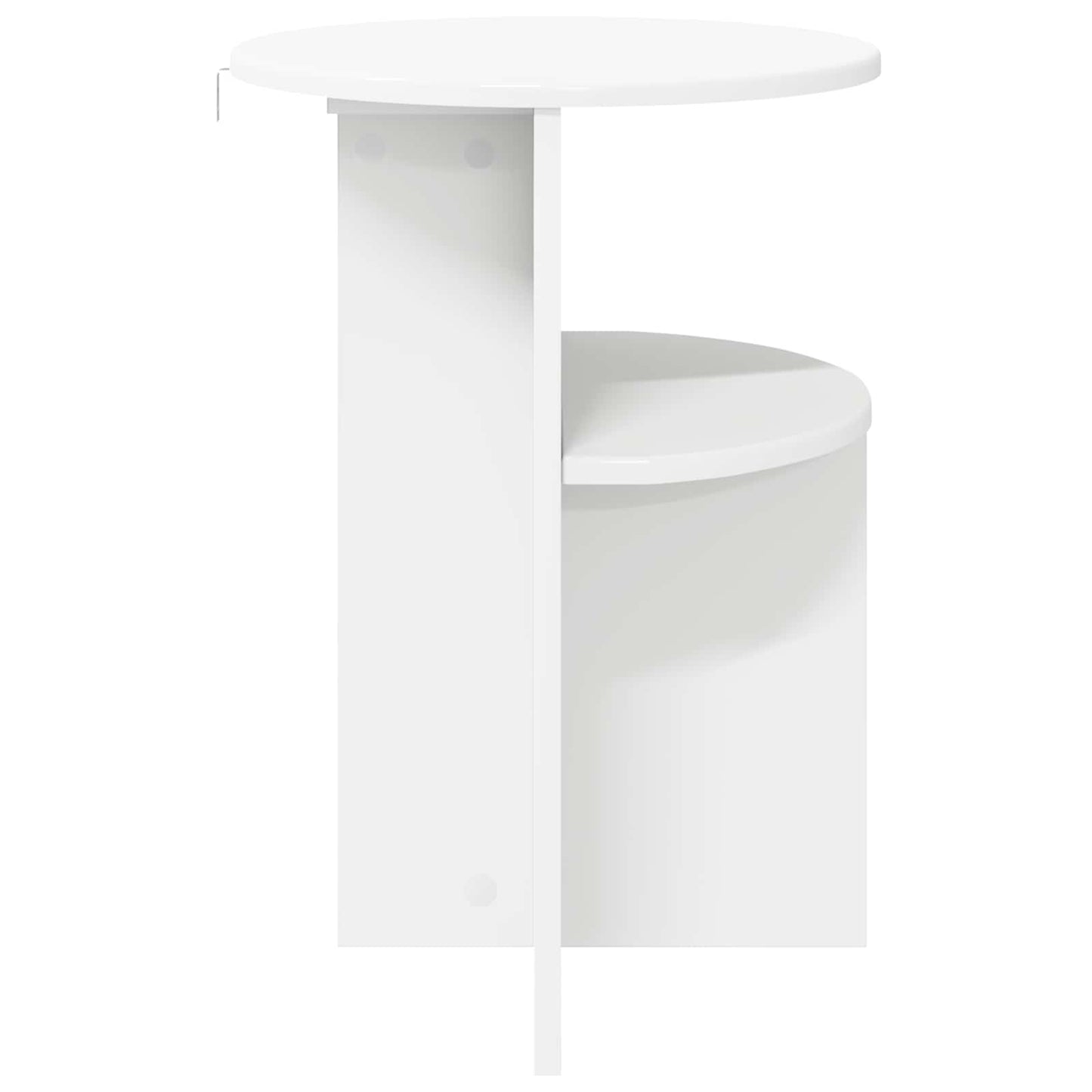 Sidetabell med lagring Hvit Ø 39,5 x 55 cm Konstruert tre