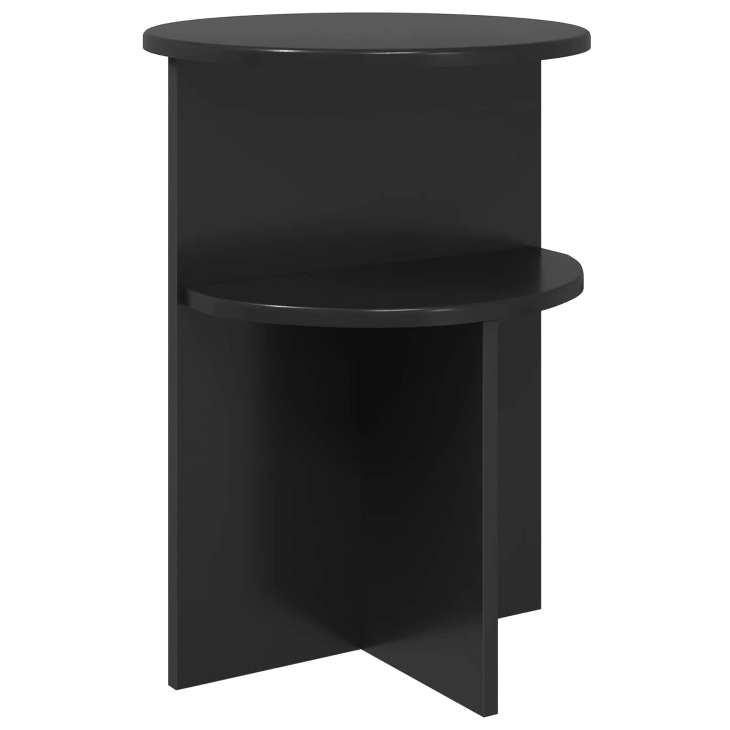 Sidetabell med lagring Svart eik Ø 39,5 x 55 cm Konstruert tre