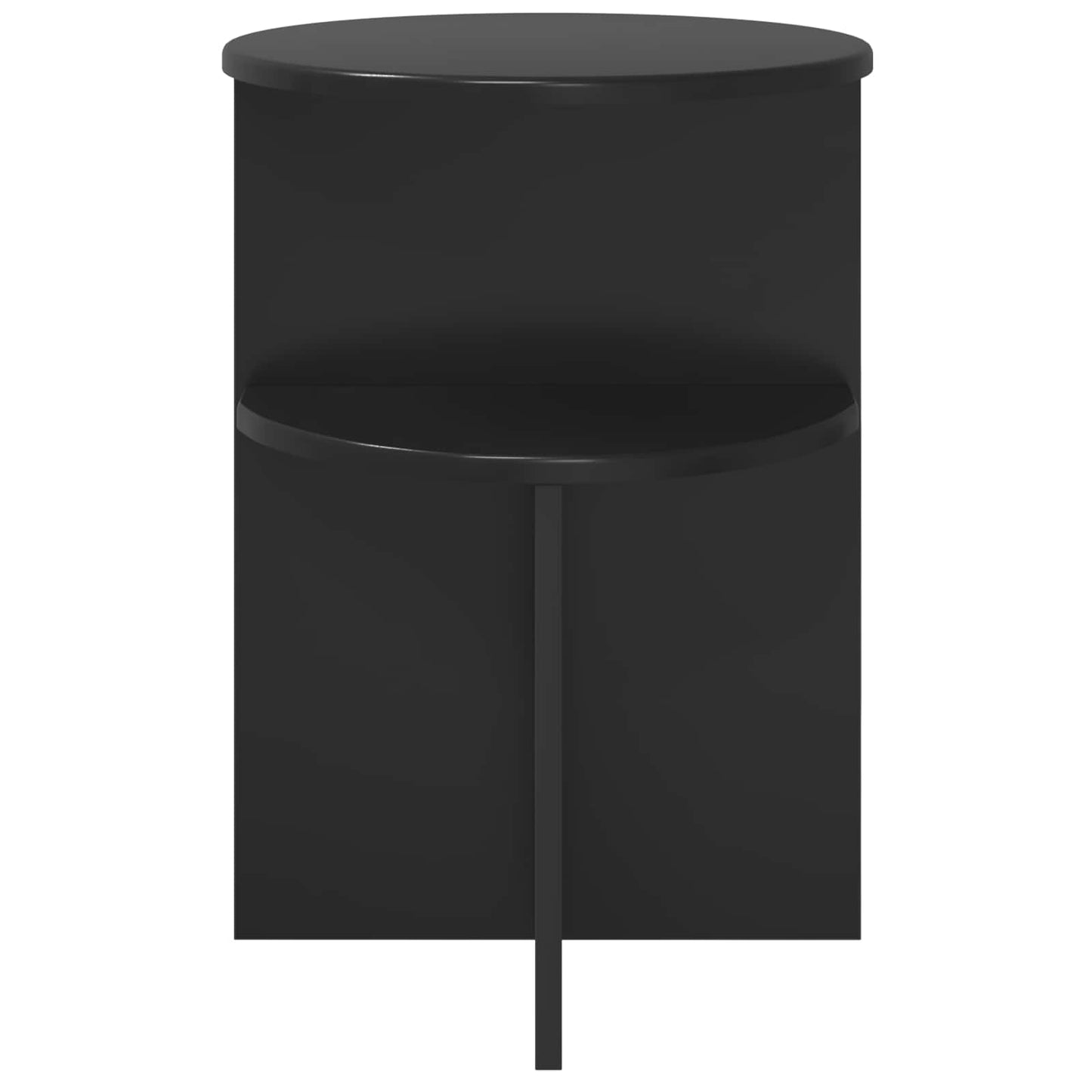 Sidetabell med lagring Svart eik Ø 39,5 x 55 cm Konstruert tre
