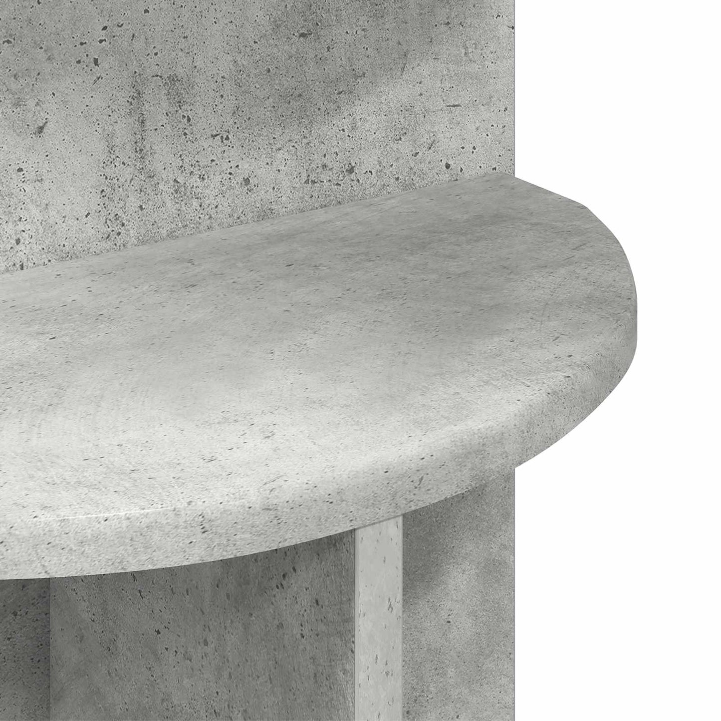Sidetabell med lagring Betonggrå Ø 39,5 x 55 cm Konstruert tre