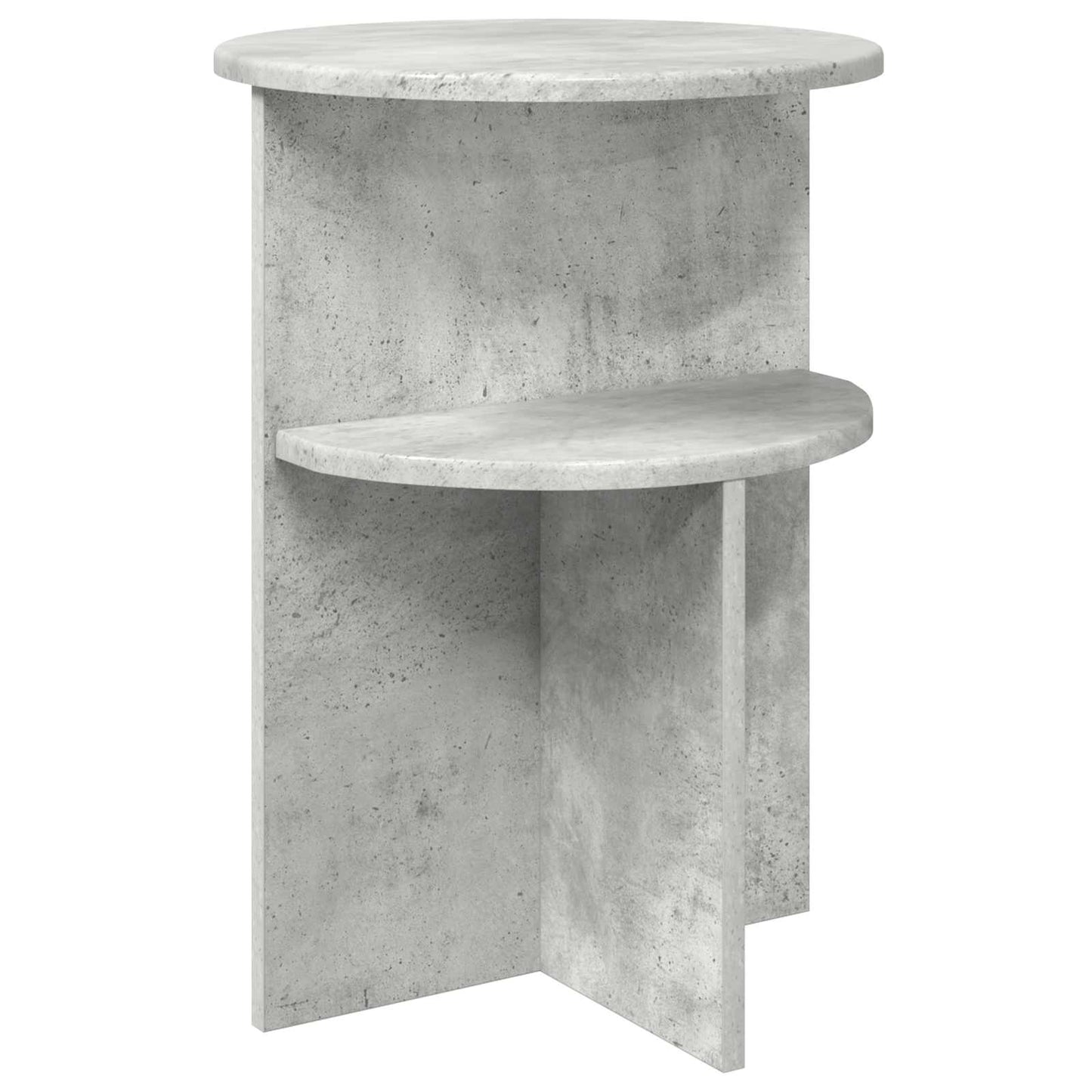 Sidetabell med lagring Betonggrå Ø 39,5 x 55 cm Konstruert tre