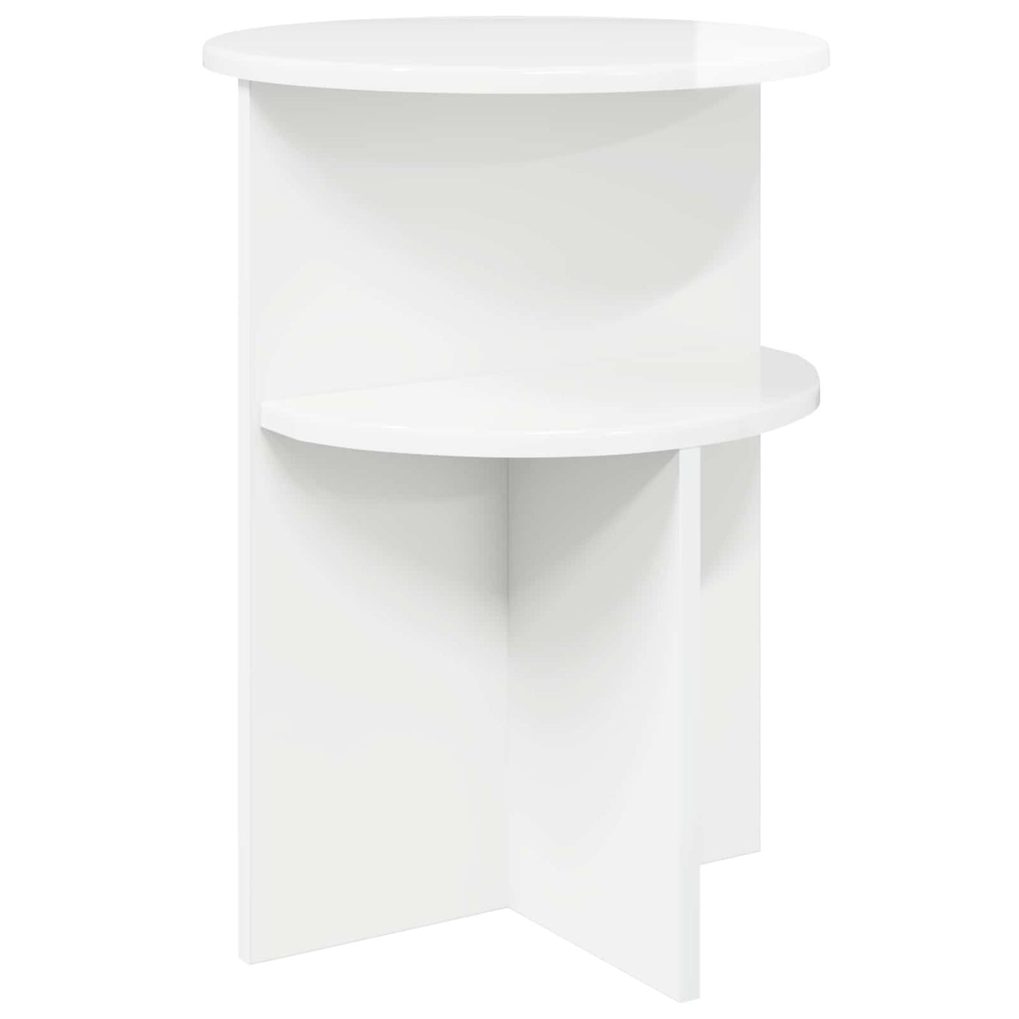 Sidetabell Høgglans hvit Ø 39,5 x 55 cm Konstruert tre