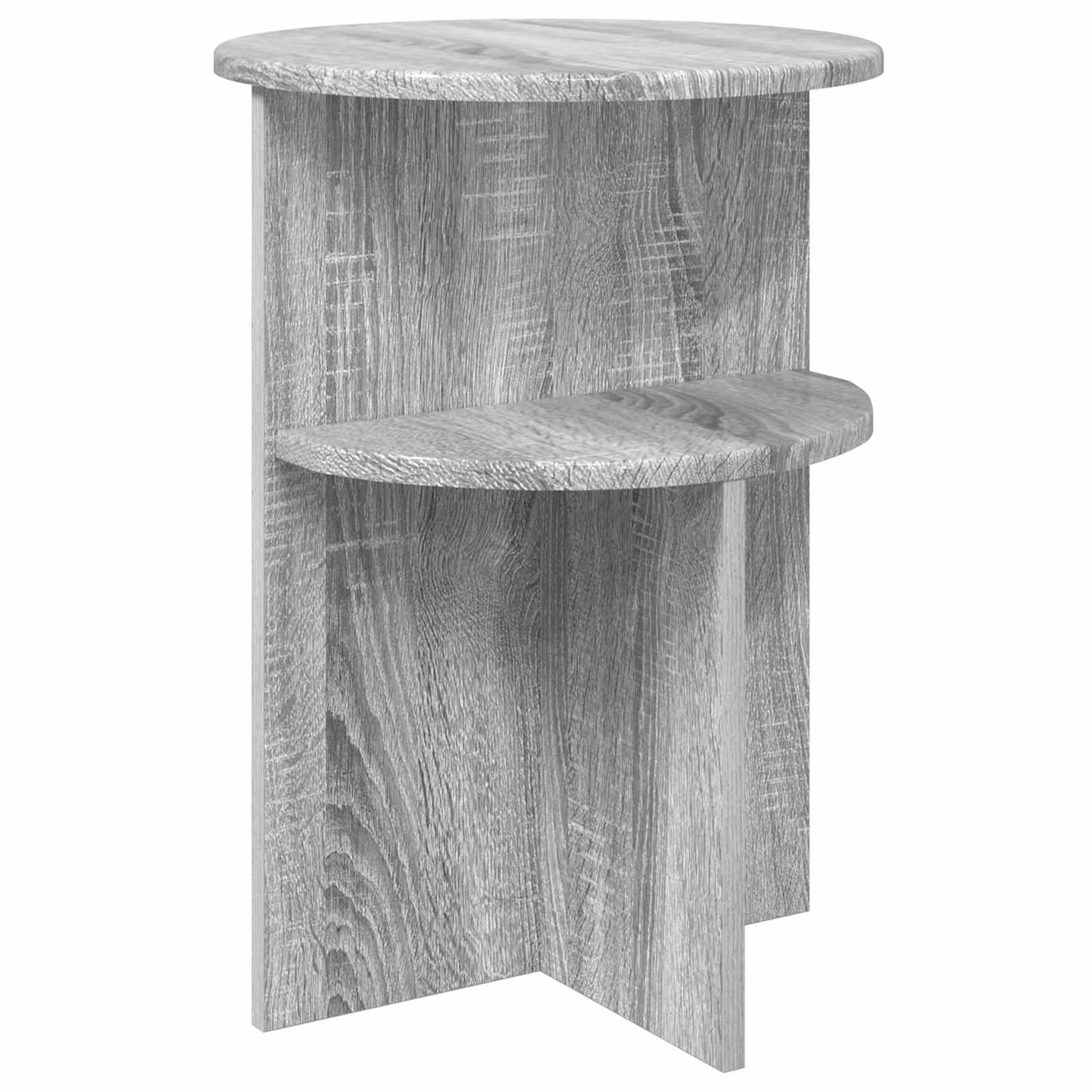 Sidetabell med lagring Grå sonoma Ø 39,5 x 55 cm Konstruert tre