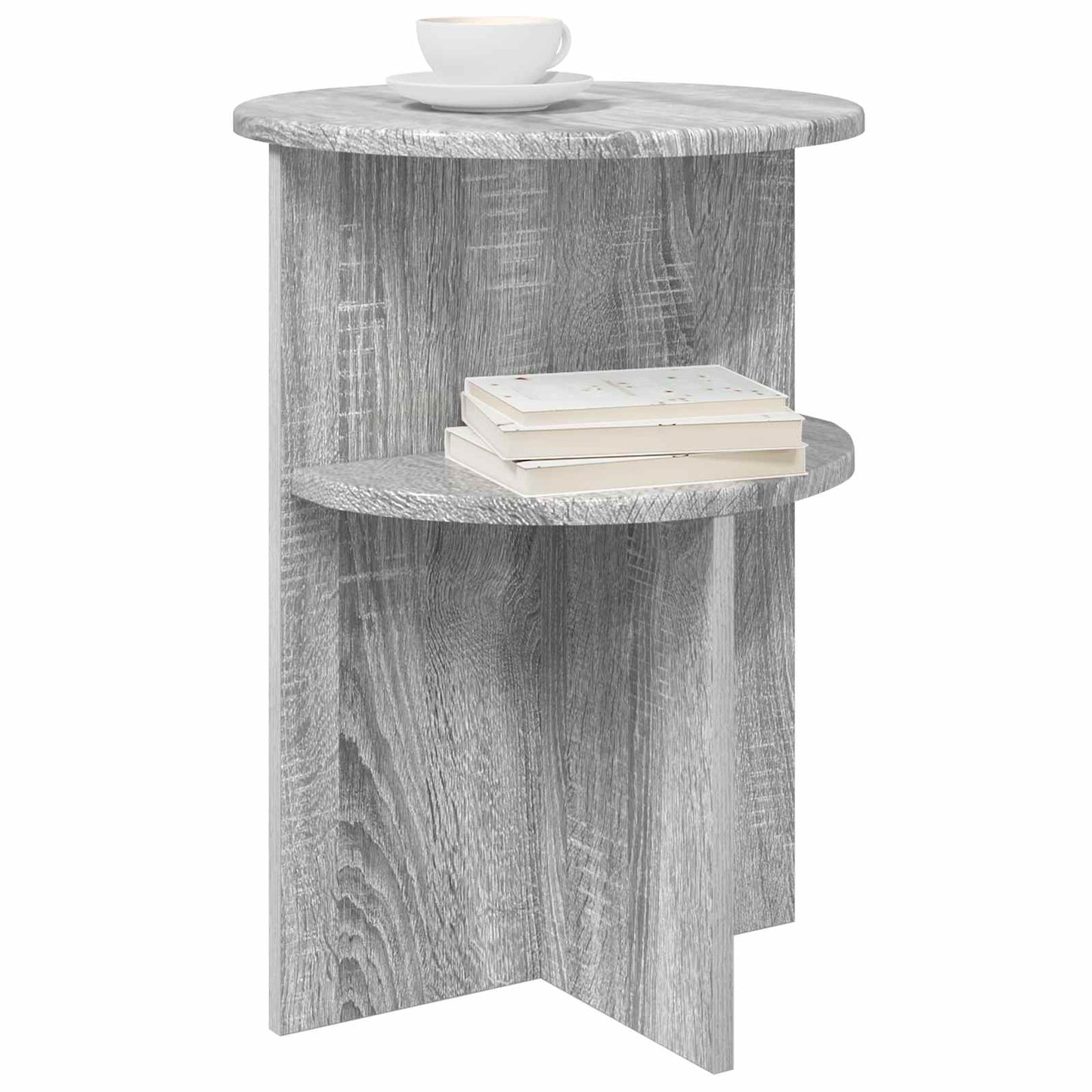 Sidetabell med lagring Grå sonoma Ø 39,5 x 55 cm Konstruert tre