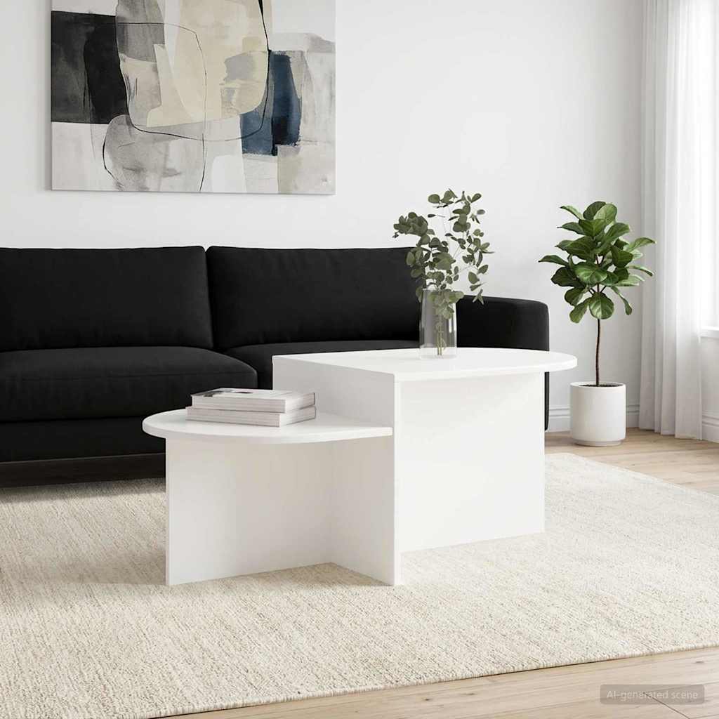 Kaffebord Hvit 100 x 50 x 40 cm Konstruert tre