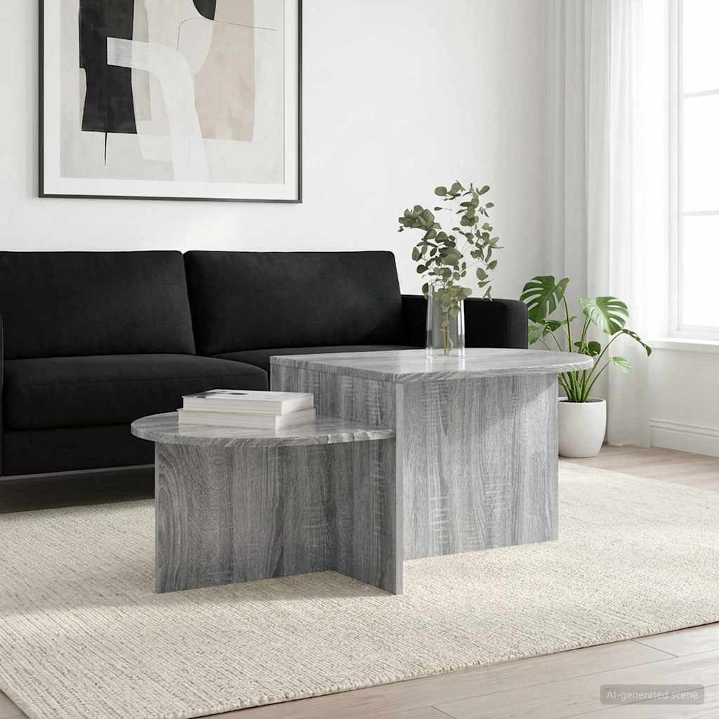 Kaffebord Grå sonoma 100 x 50 x 40 cm Konstruert tre