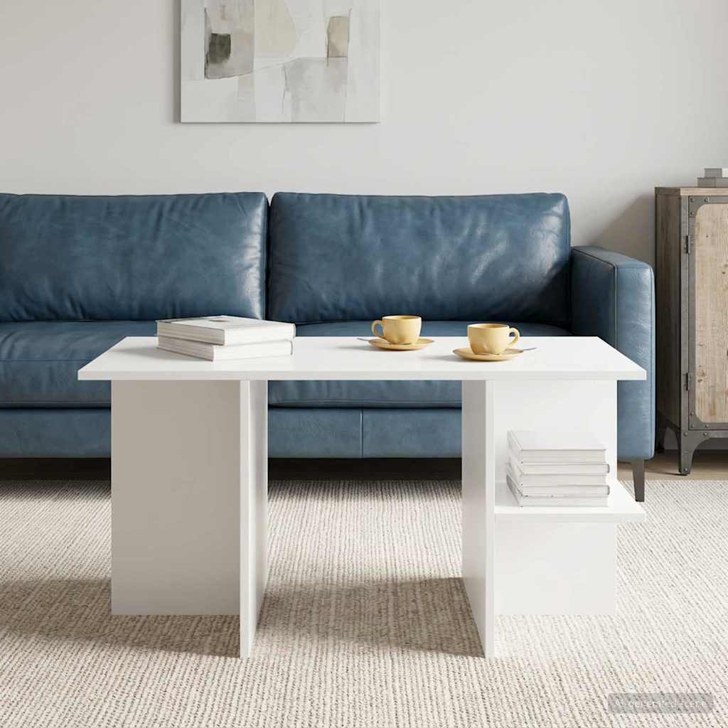 Kaffebord Hvit 87 x 50 x 45 cm Konstruert tre