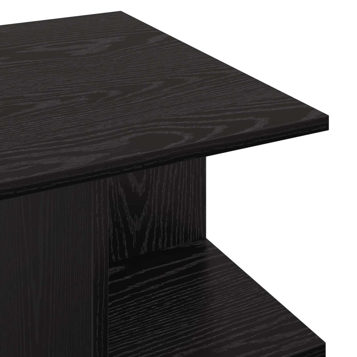 Kaffebord Svart eik 87 x 50 x 45 cm Konstruert tre