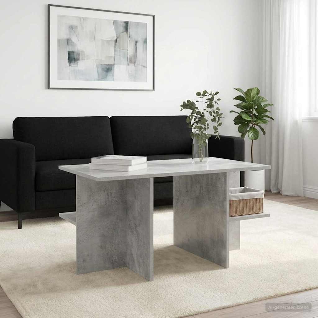 Kaffebord Betonggrå 87 x 50 x 45 cm Konstruert tre