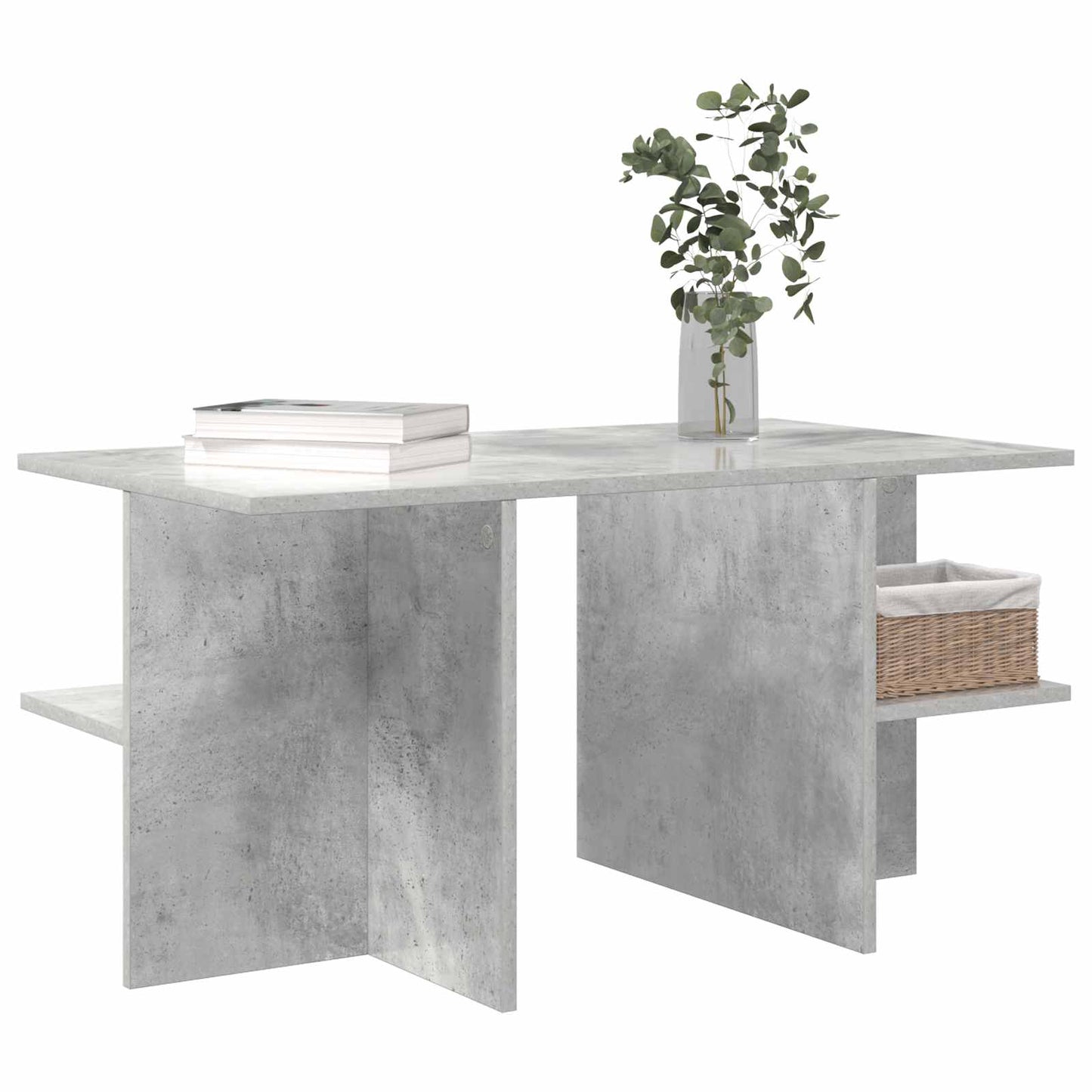 Kaffebord Betonggrå 87 x 50 x 45 cm Konstruert tre