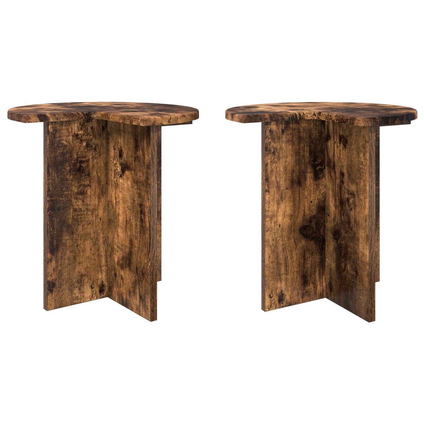 Sidetabell 2 pcs Røkt Eik Ø 39 x 38 cm Konstruert tre