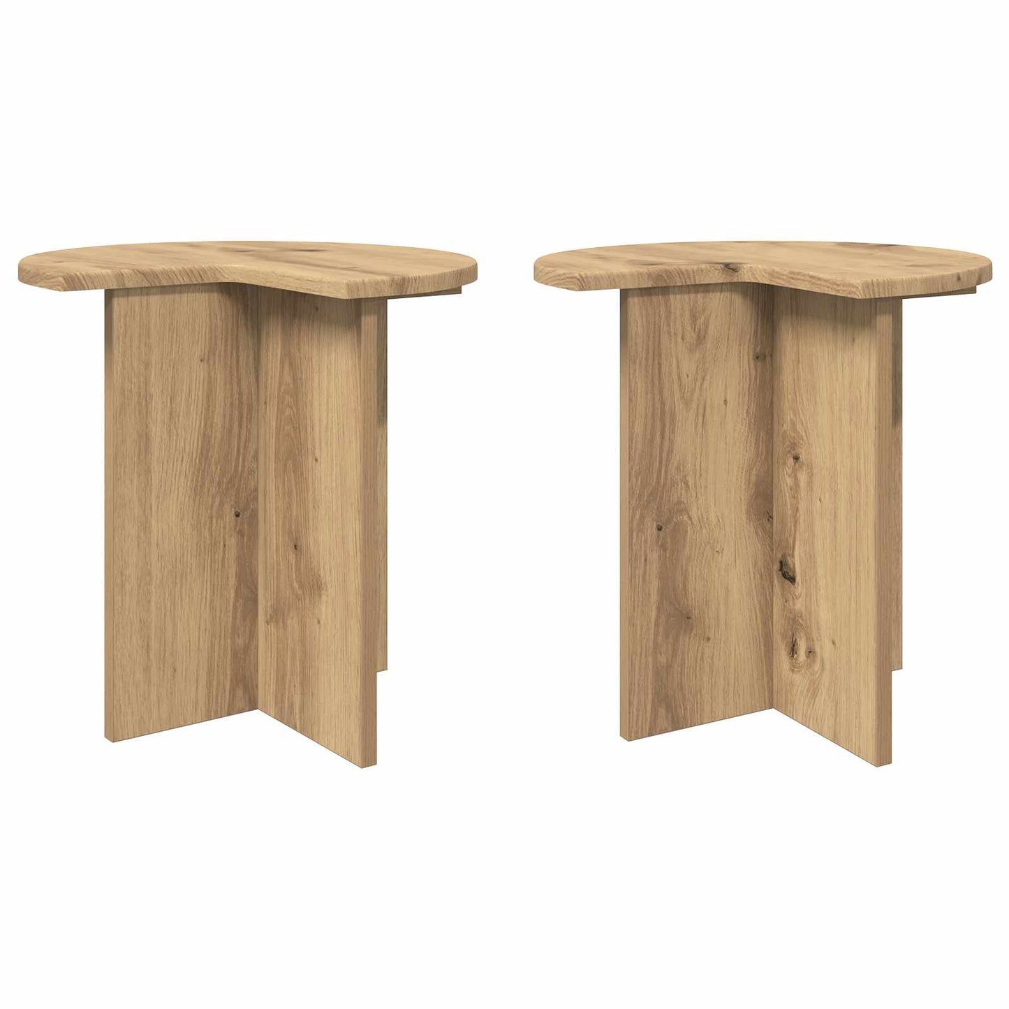 Sidetabell 2 stk. Artisan eik Ø 39 x 38 cm Konstruert tre