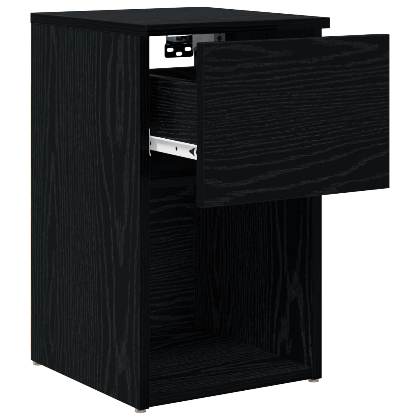 Sengeskap Svart eik 29 x 31,5 x 49 cm Konstruert tre