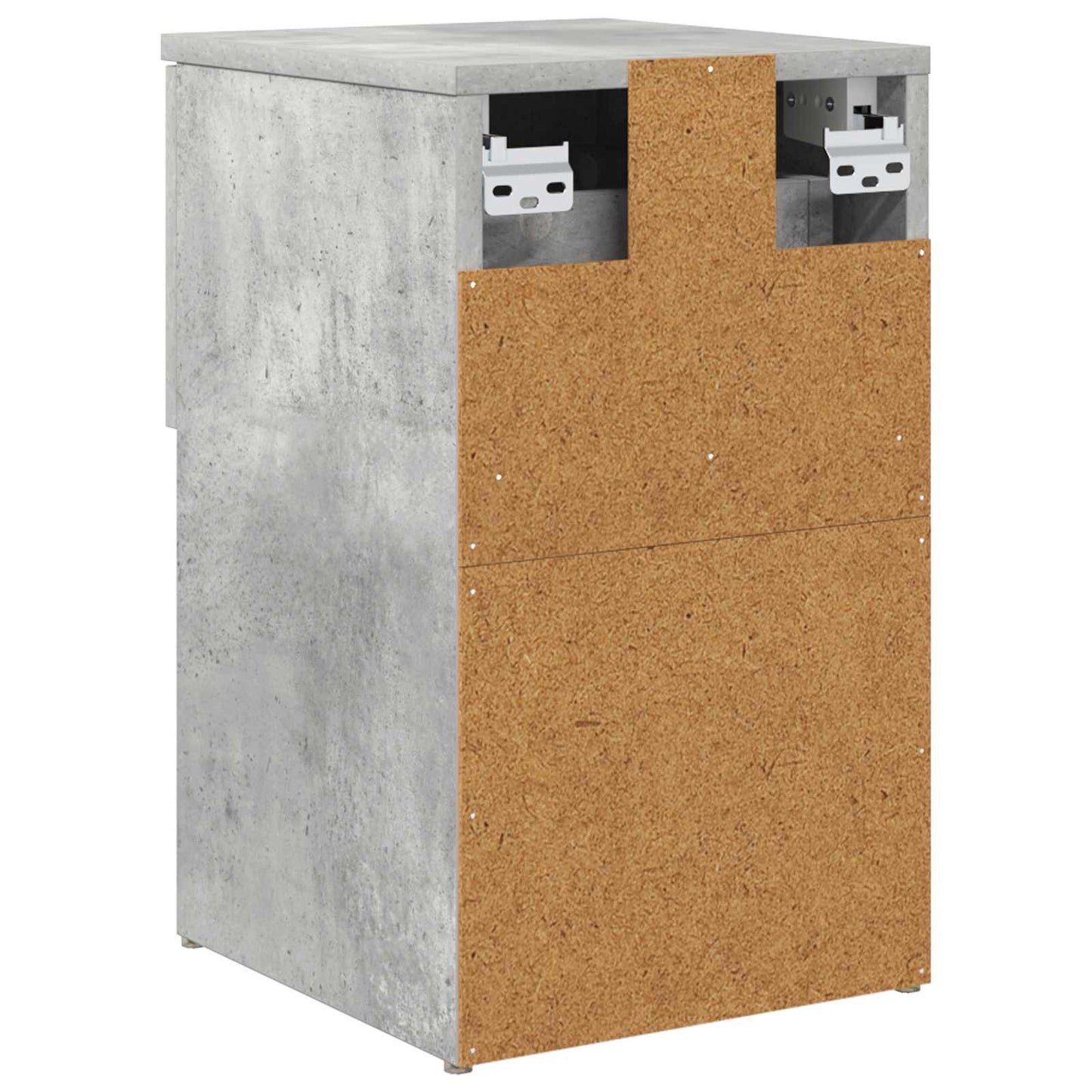 Sengeskap 2 pcs Betonggrå 29 x 31,5 x 49 cm Konstruert tre