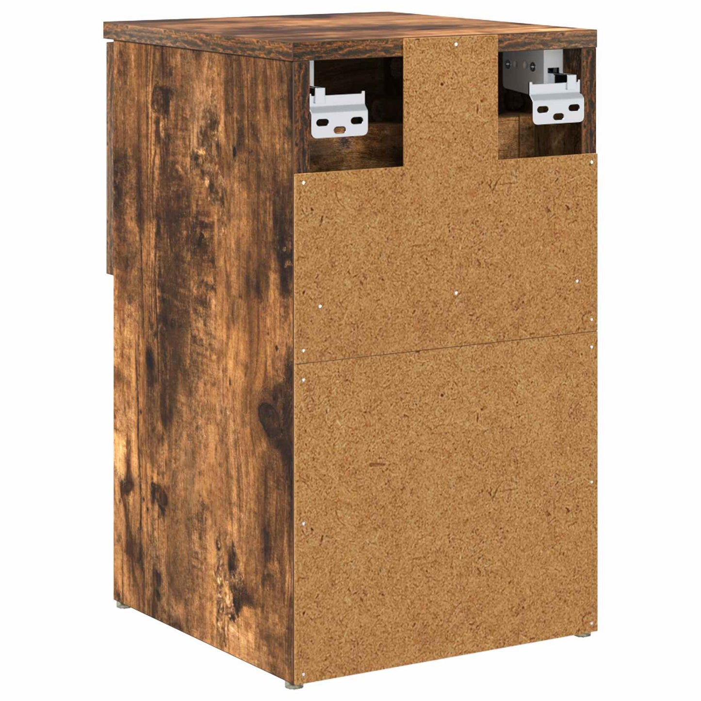 Sengeskap 2 pcs Røkt Eik 29 x 31,5 x 49 cm Konstruert tre