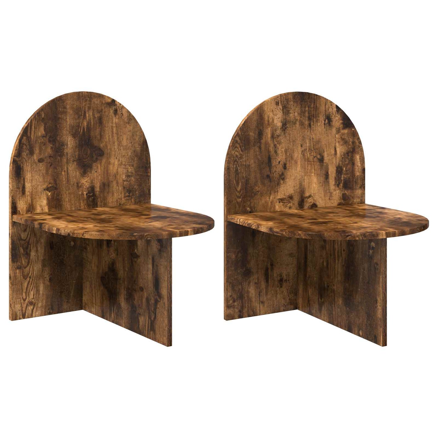 Nattbord 2 pcs Røkt Eik 48 x 49 x 65 cm Konstruert tre