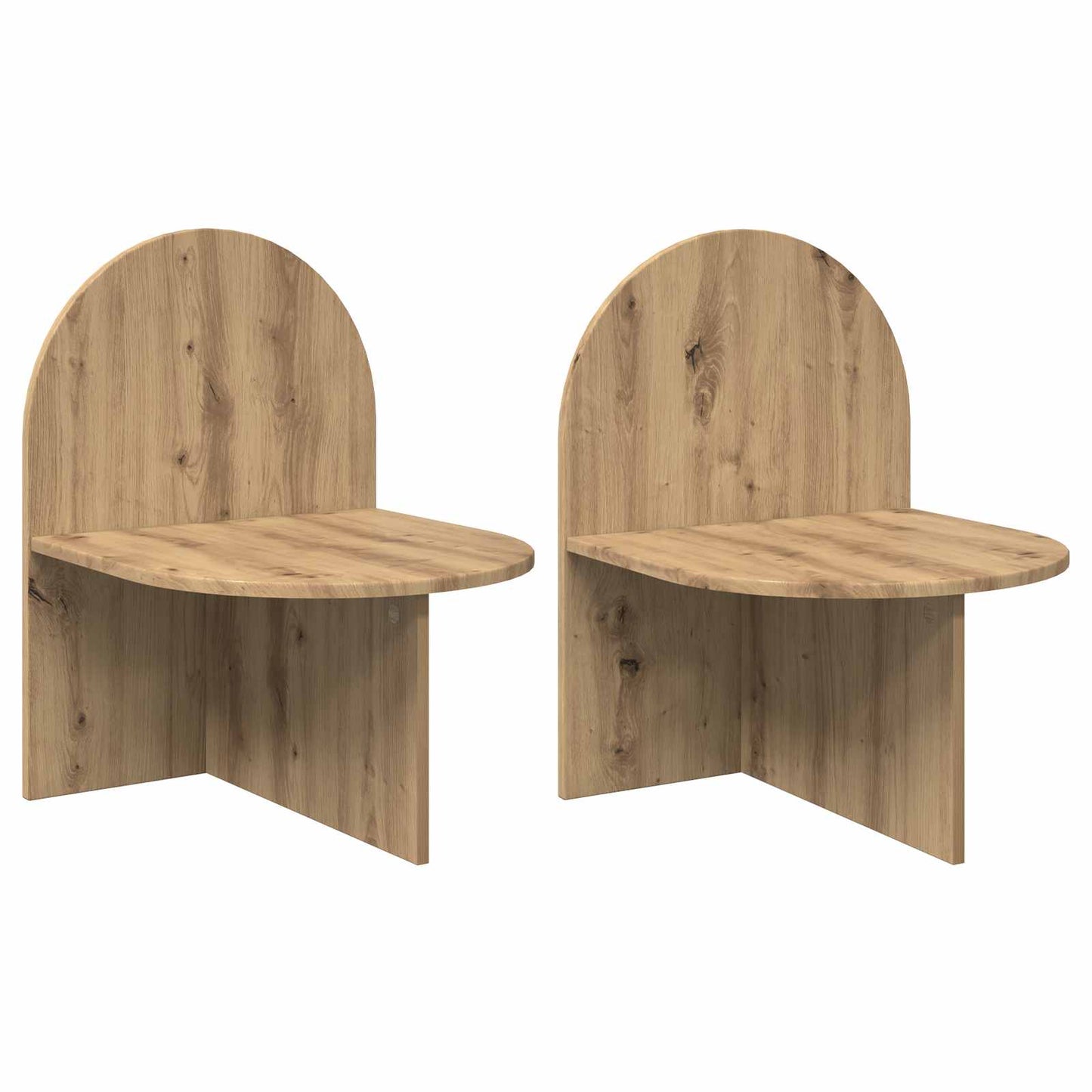 Nattbord 2 stk. Artisan eik 48 x 49 x 65 cm Konstruert tre