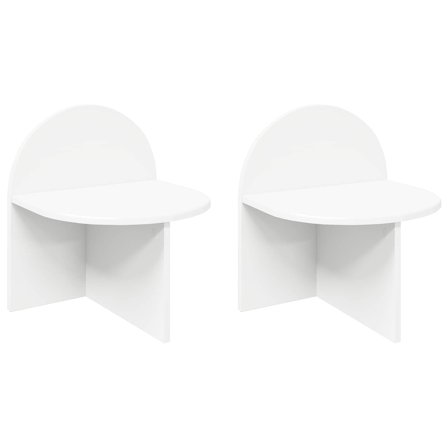 Nattbord 2 pcs Hvit 40 x 35,5 x 45,5 cm Konstruert tre