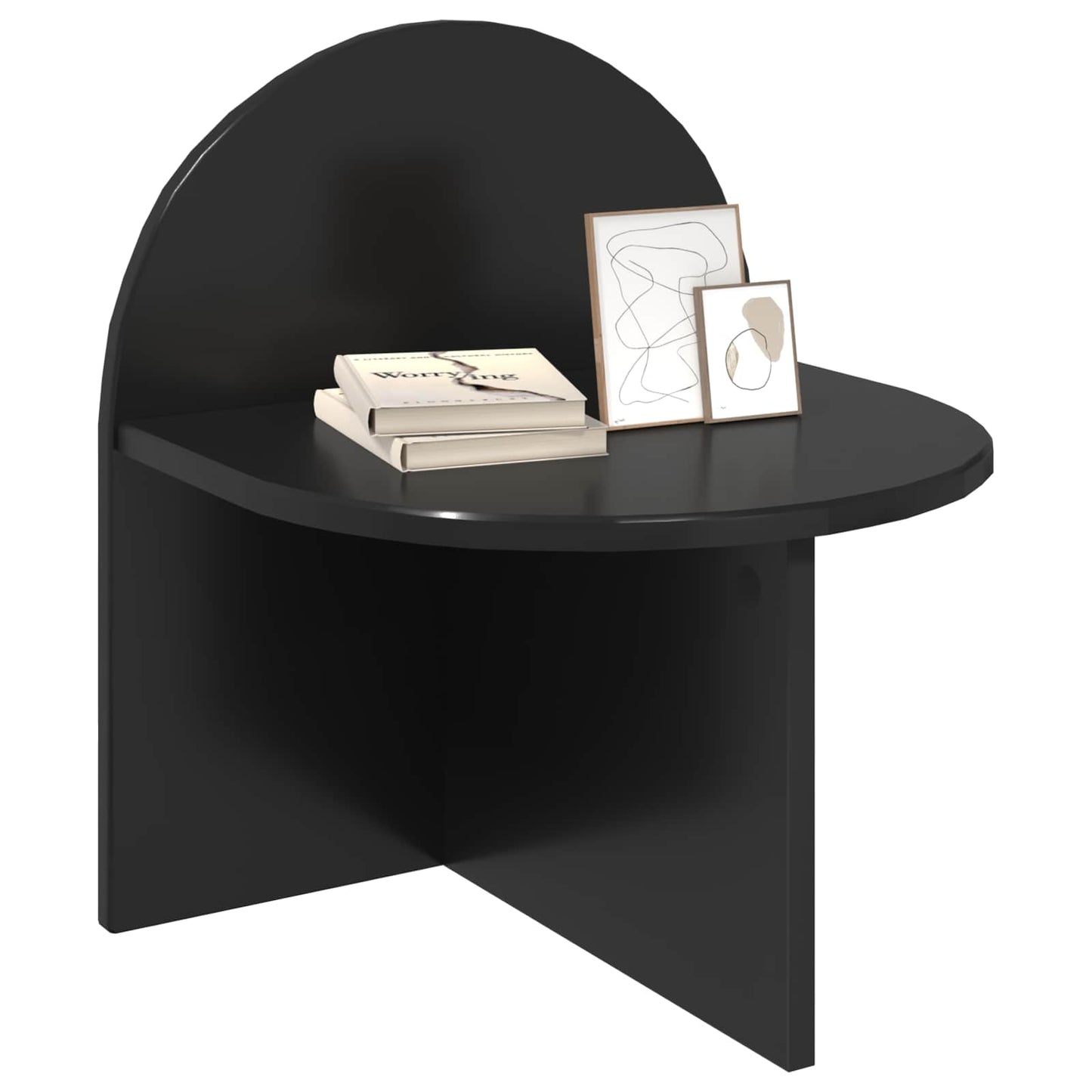 Nattbord 2 pcs Svart eik 40 x 35,5 x 45,5 cm Konstruert tre