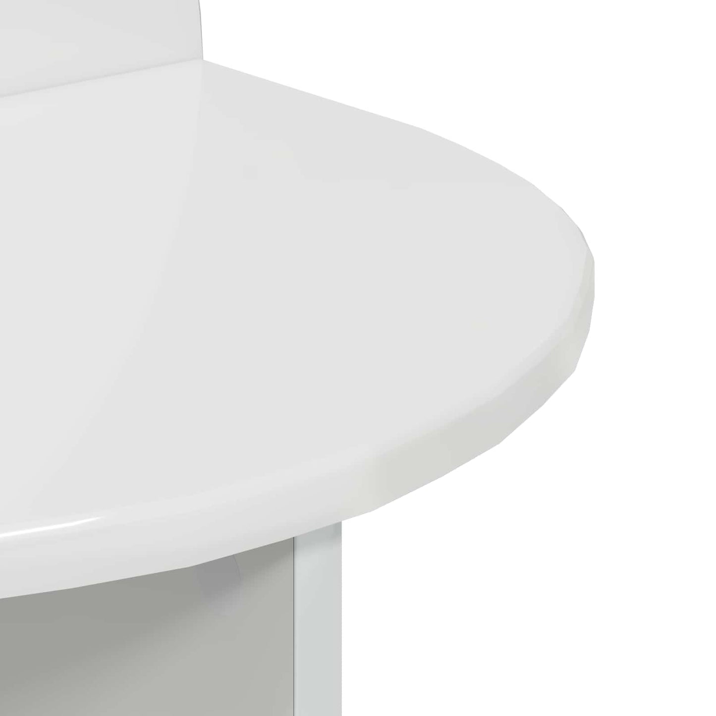 Nattbord 2 pcs Høgglans hvit 40 x 35,5 x 45,5 cm Konstruert tre