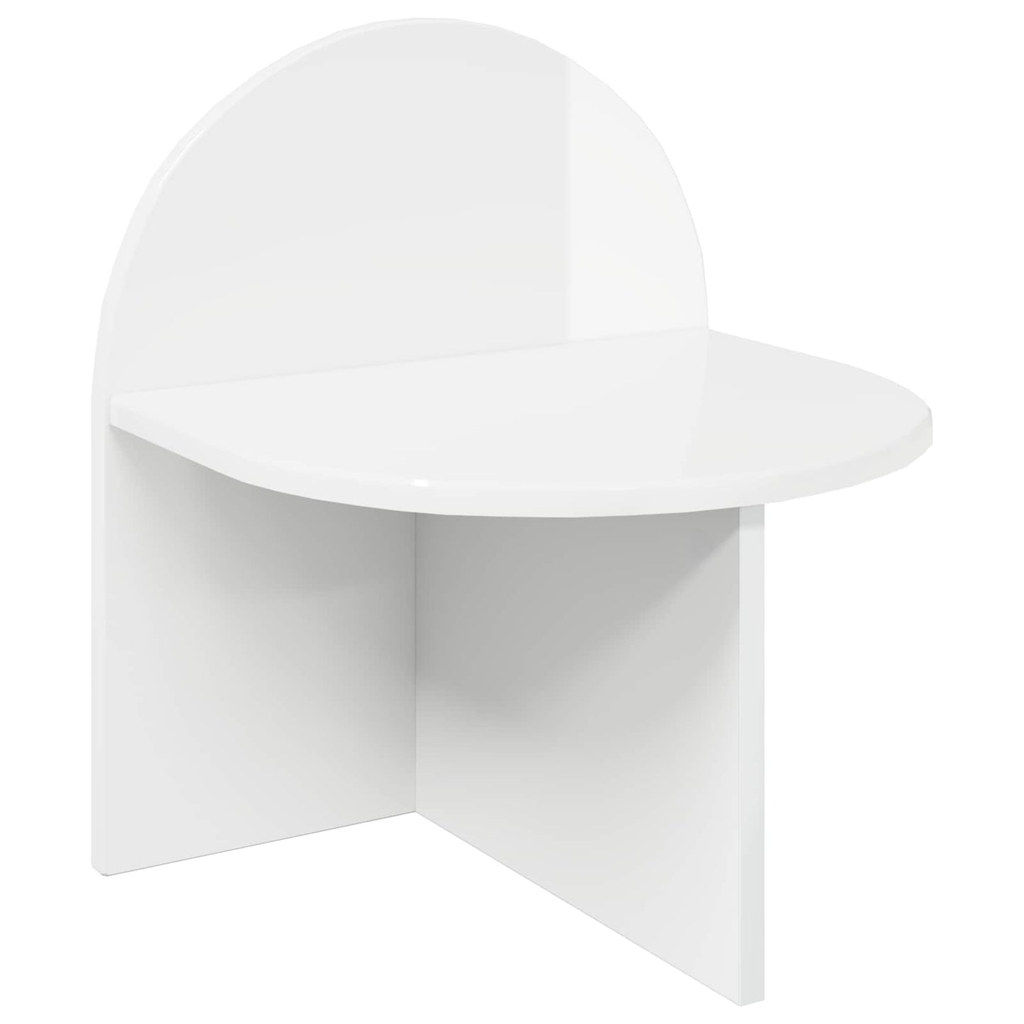 Nattbord 2 pcs Høgglans hvit 40 x 35,5 x 45,5 cm Konstruert tre