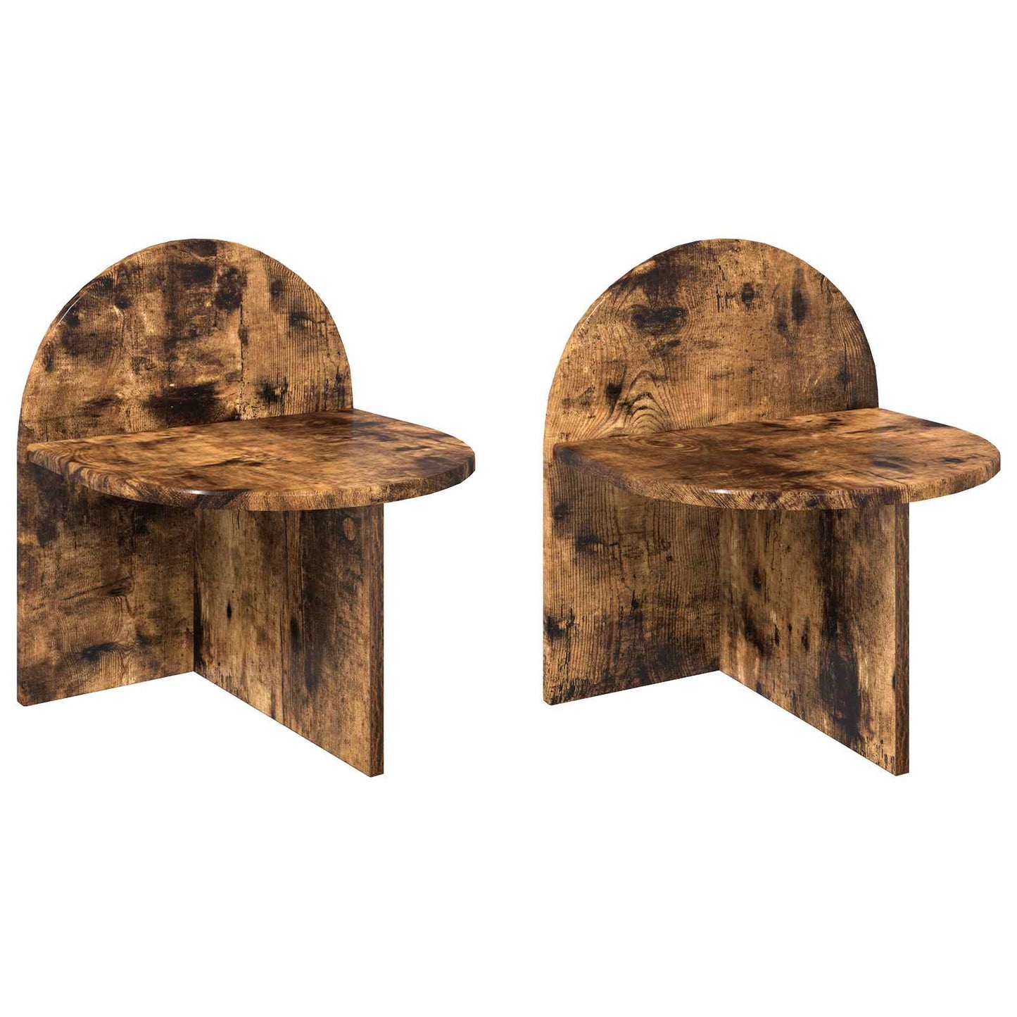 Nattbord 2 pcs Røkt Eik 40 x 35,5 x 45,5 cm Konstruert tre
