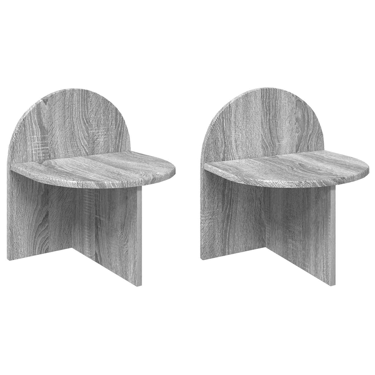 Nattbord 2 pcs Grå sonoma 40 x 35,5 x 45,5 cm Konstruert tre