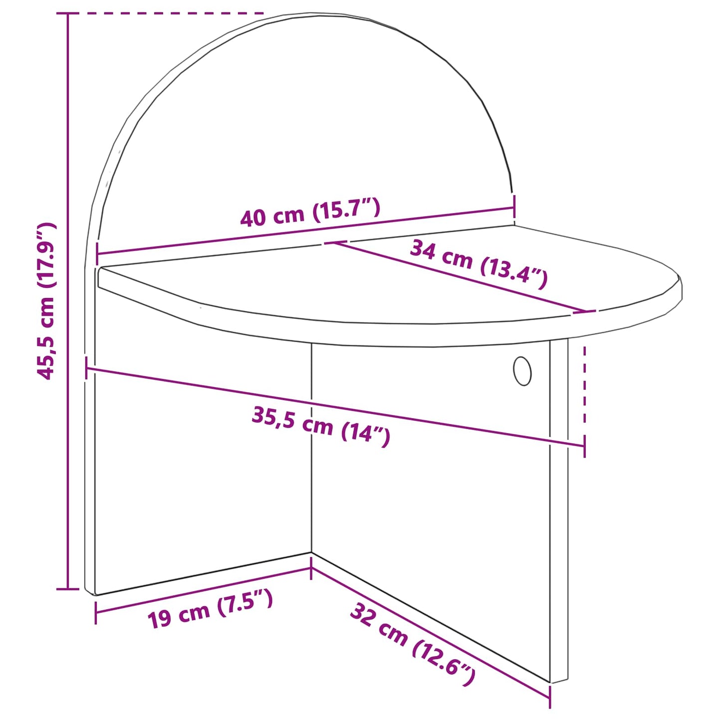 Nattbord 2 pcs Grå sonoma 40 x 35,5 x 45,5 cm Konstruert tre