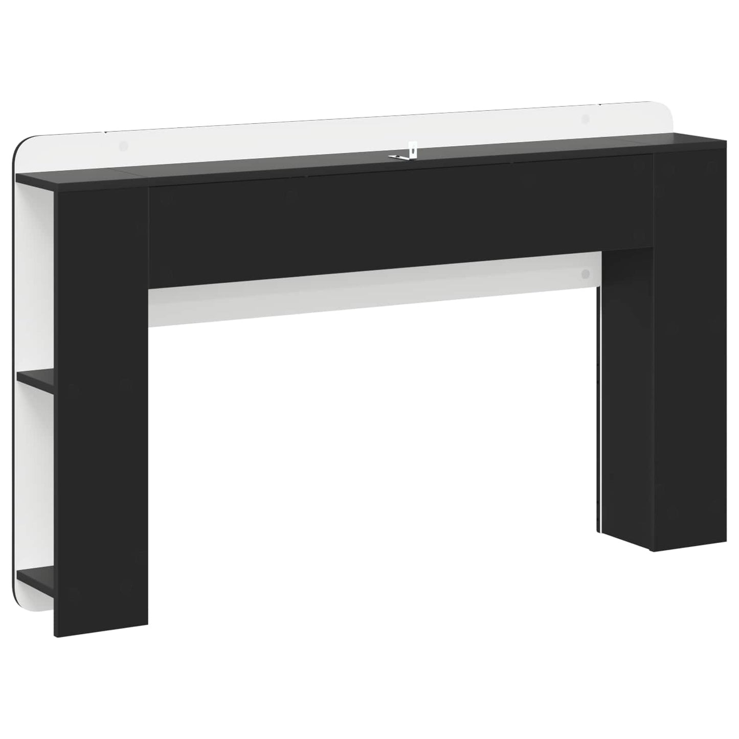 Hodegavlskap Svart 135 x 18,5 x 80 cm Konstruert tre