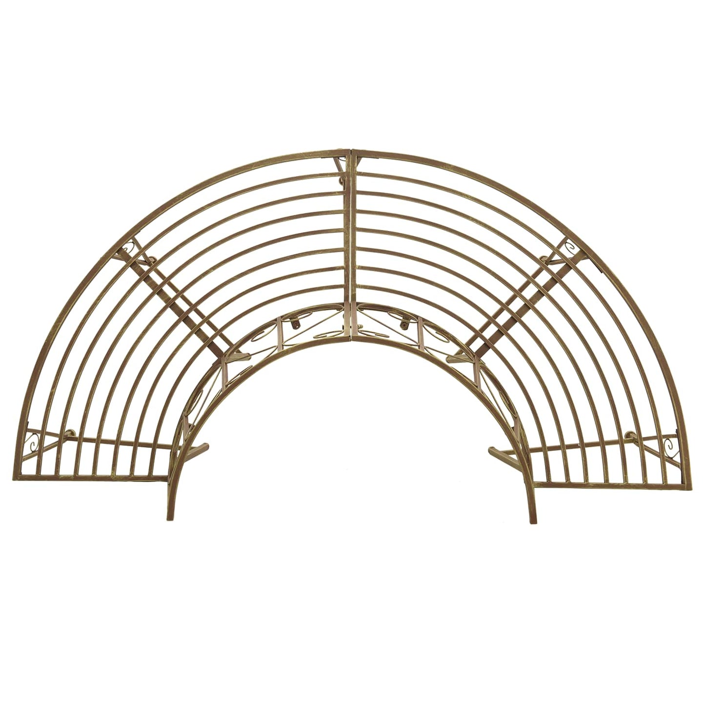Trebens 4-Antall seter 160 x 80 x 89 cm Stål Antikk Brun