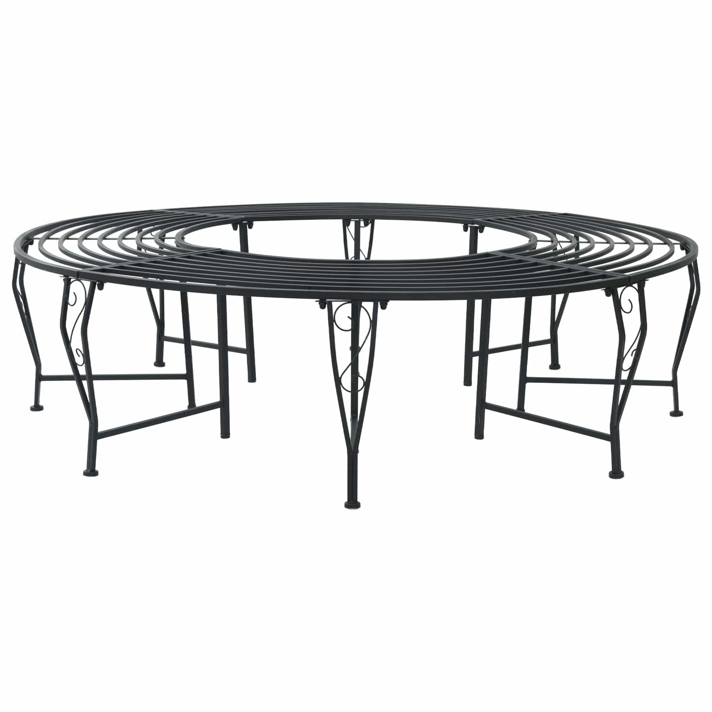 Trebens 8-Antall seter Ø 160 x 44 cm Stål Svart Rund