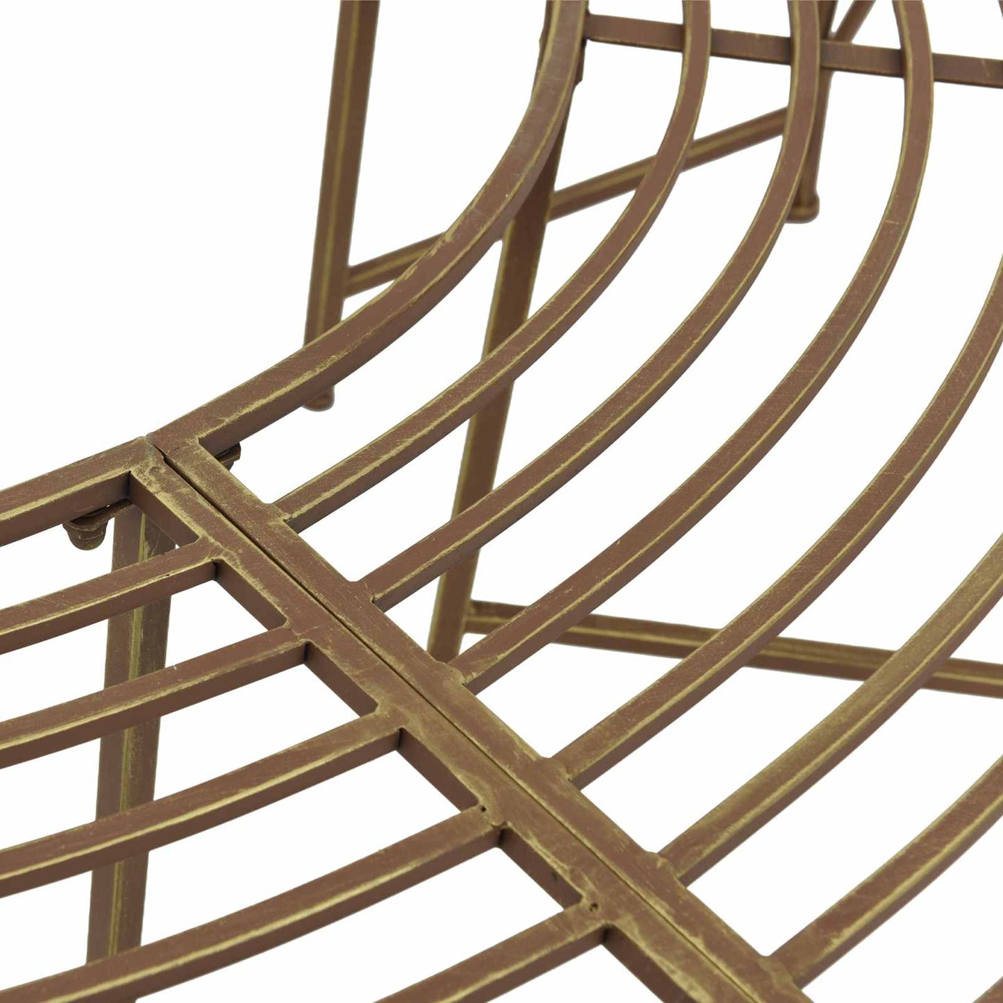 Trebens 4-Antall seter 160 x 80 x 44 cm Stål Antikk Brun